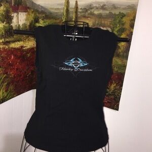 Harley Davidson size large‎ Bloomington Indiana sleeveless heavyweight stretch